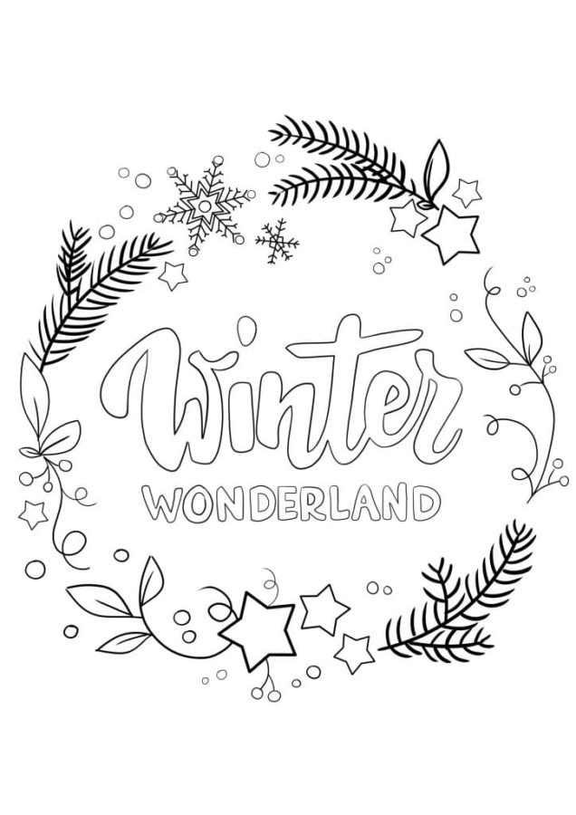 80 Printable Winter Wonderland Coloring Pages 14