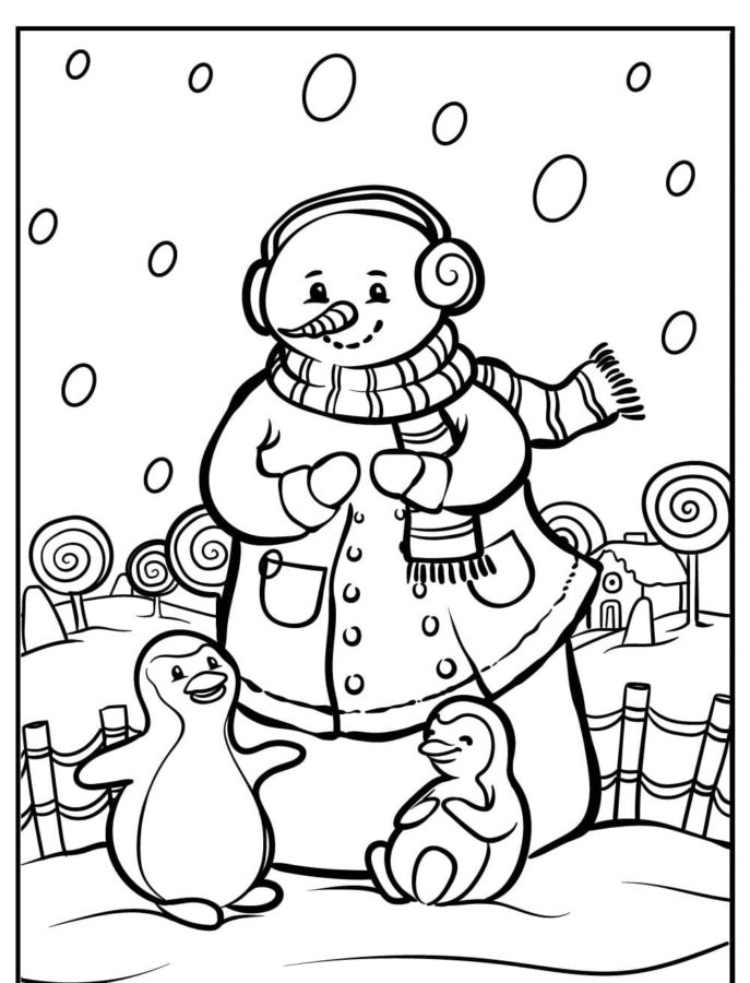 80 Printable Winter Wonderland Coloring Pages 3