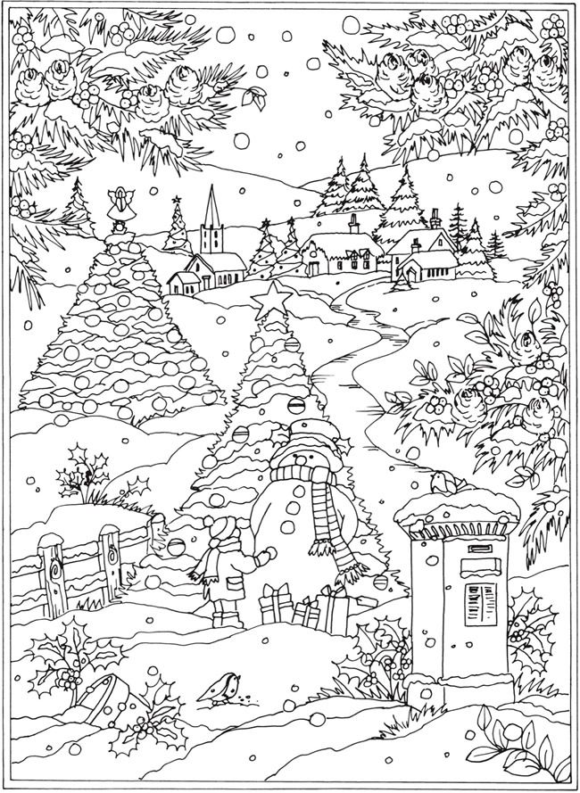 80 Printable Winter Wonderland Coloring Pages 4