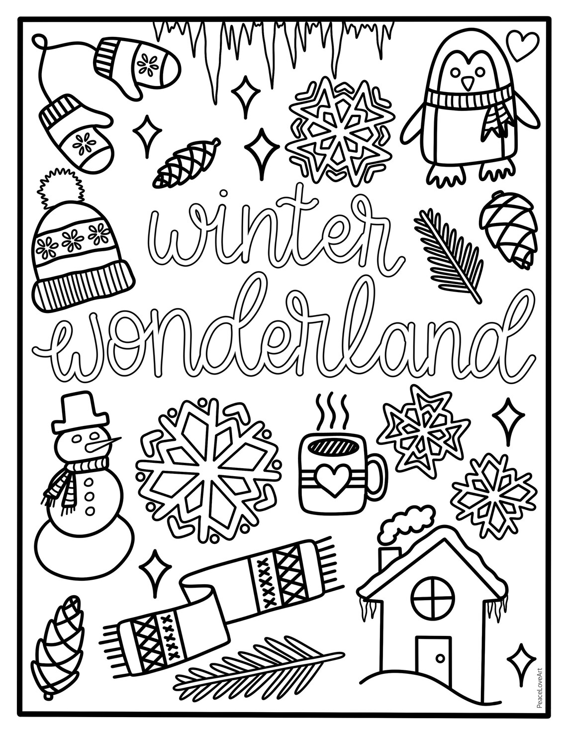 80 Printable Winter Wonderland Coloring Pages 75