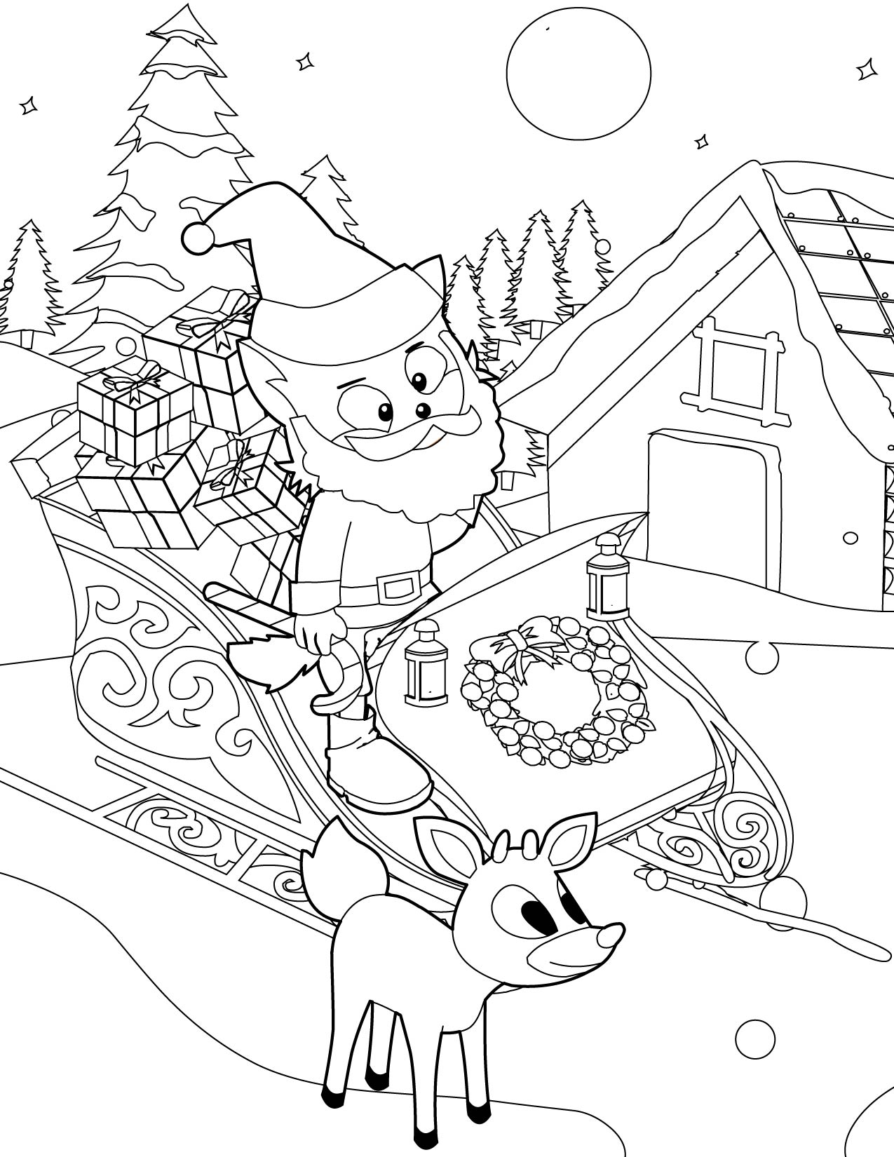 80 Printable Winter Wonderland Coloring Pages 78