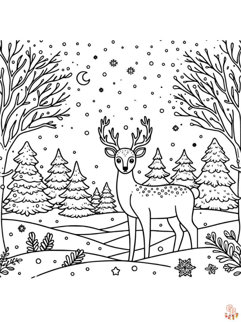 80 Printable Winter Wonderland Coloring Pages 79