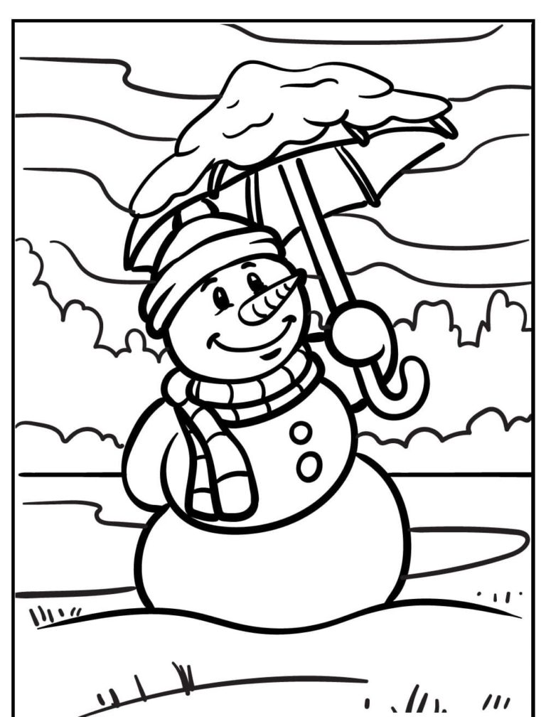 80 Printable Winter Wonderland Coloring Pages 9