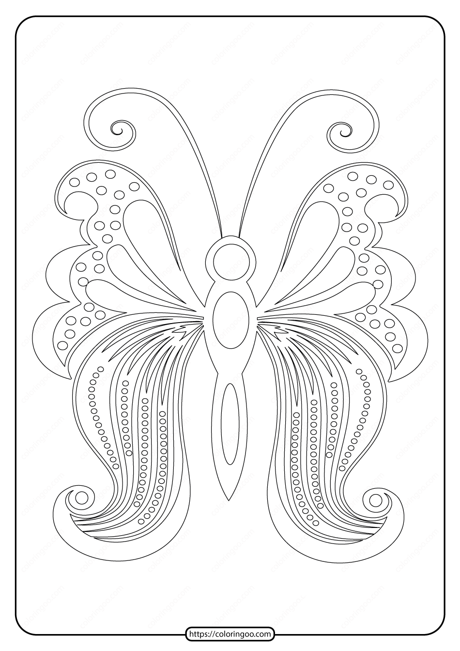 90 Butterfly Coloring Page Printable 54