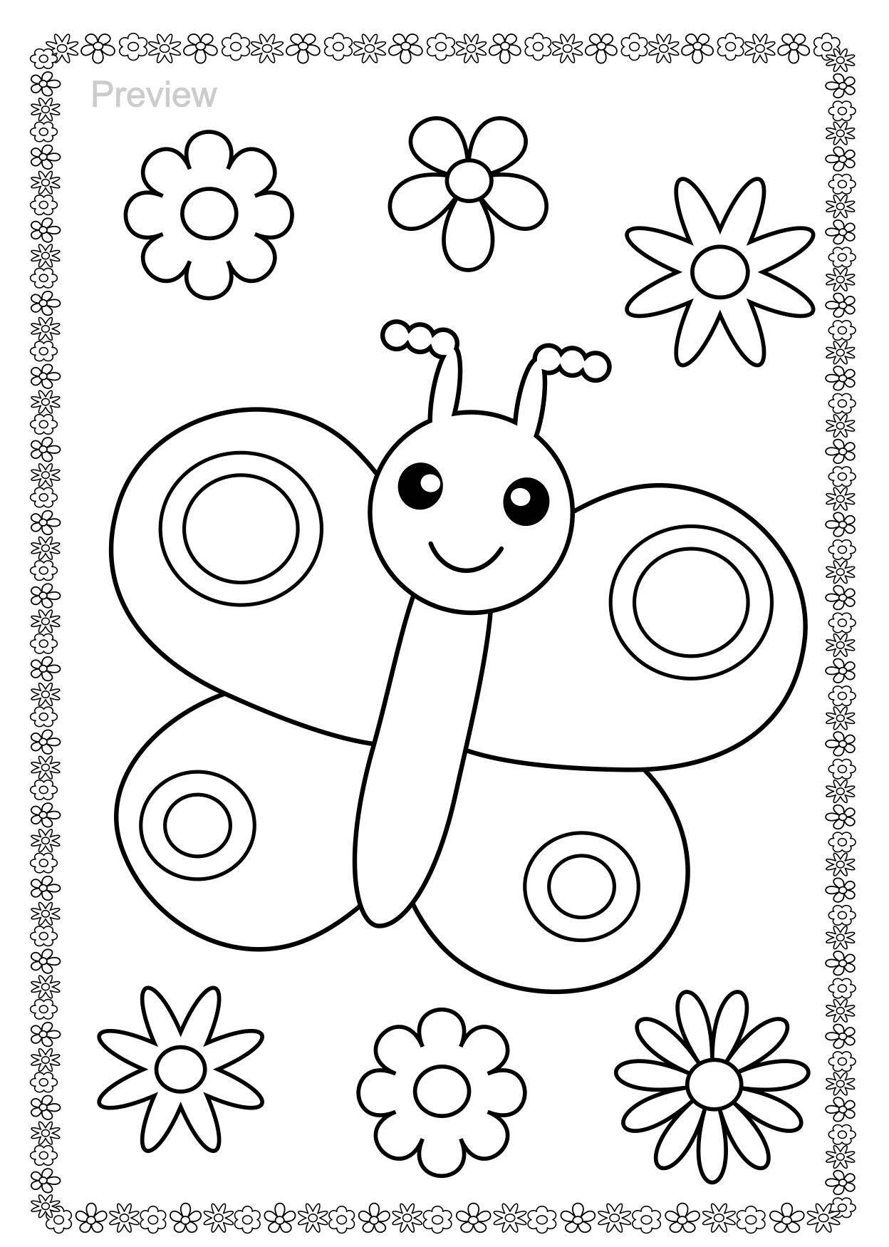 90 Butterfly Coloring Page Printable 55