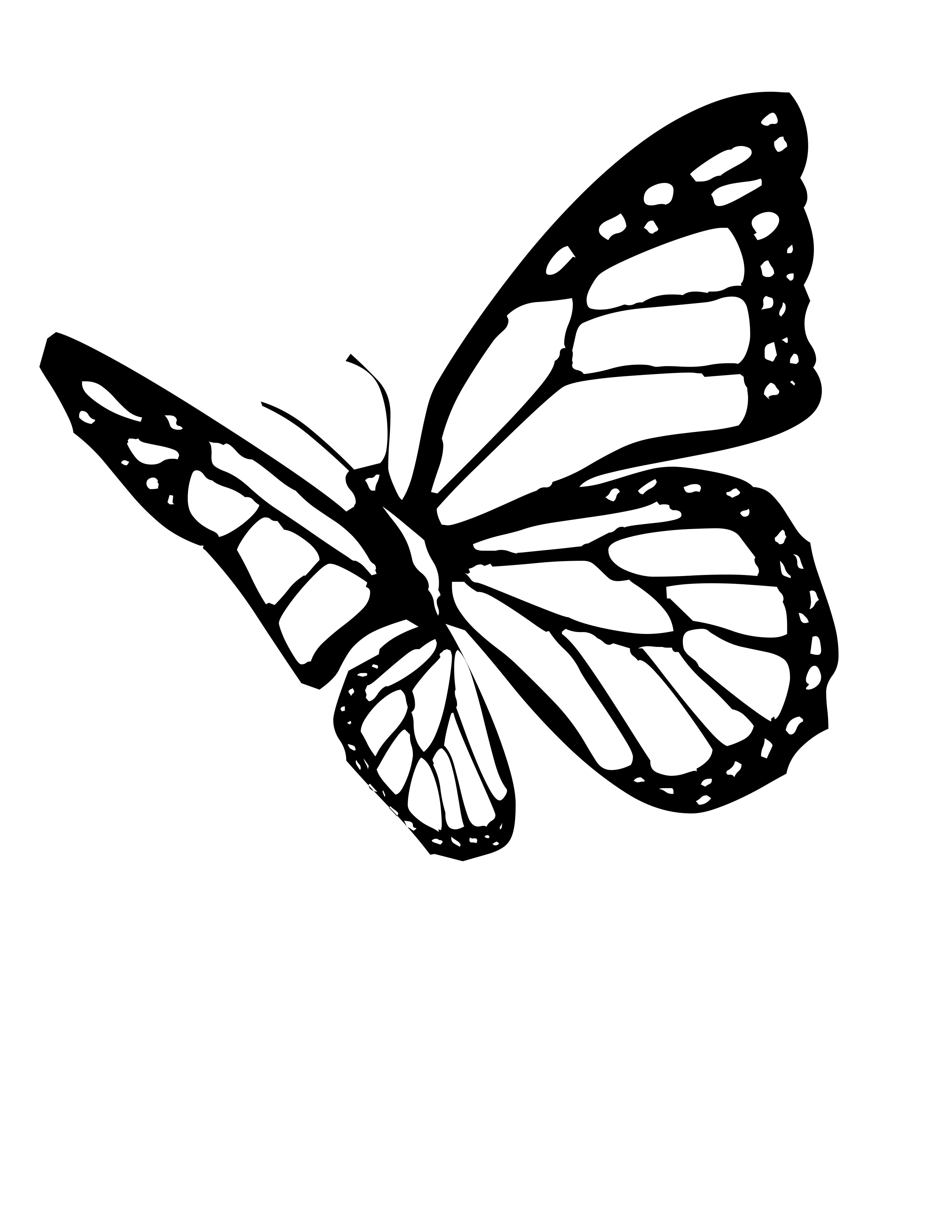 90 Butterfly Coloring Page Printable 59