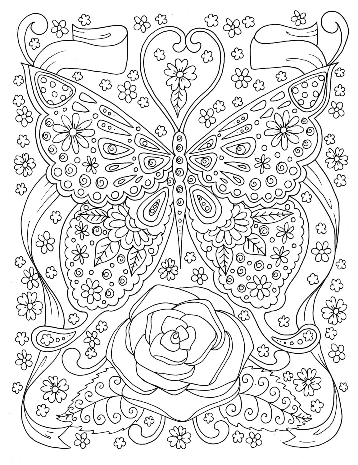 90 Butterfly Coloring Page Printable 87