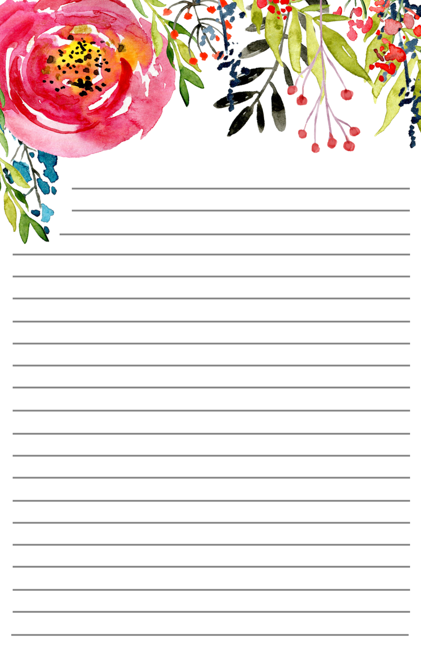 90 Cute Printable Notebook Paper - Pdf 50