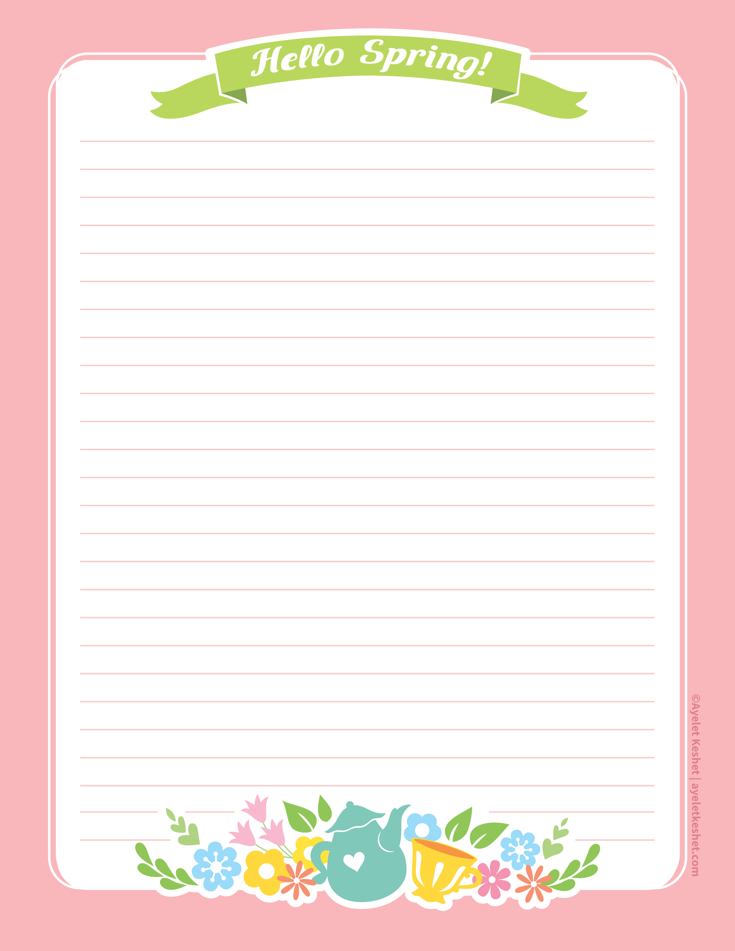 90 Cute Printable Notebook Paper - Pdf 60