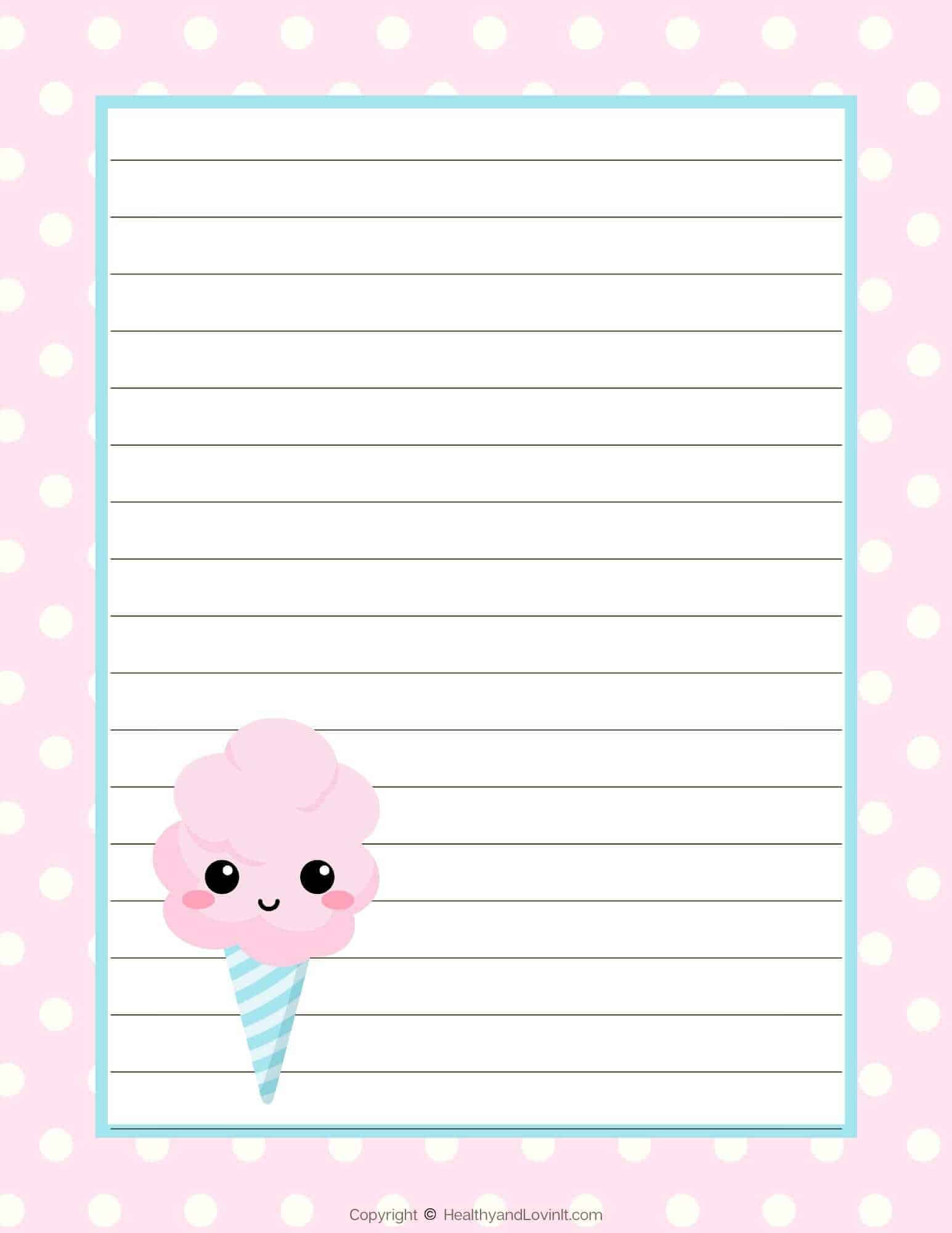 90 Cute Printable Notebook Paper - Pdf 86