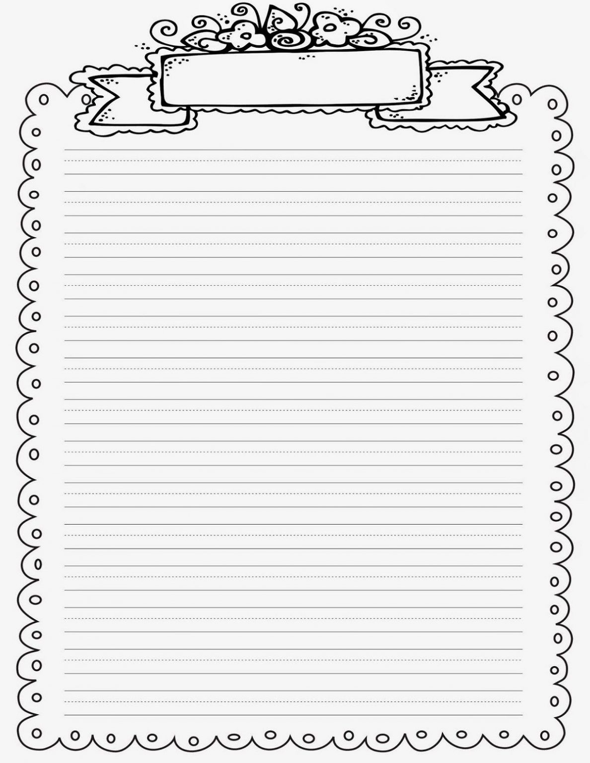 90 Cute Printable Notebook Paper - Pdf 92