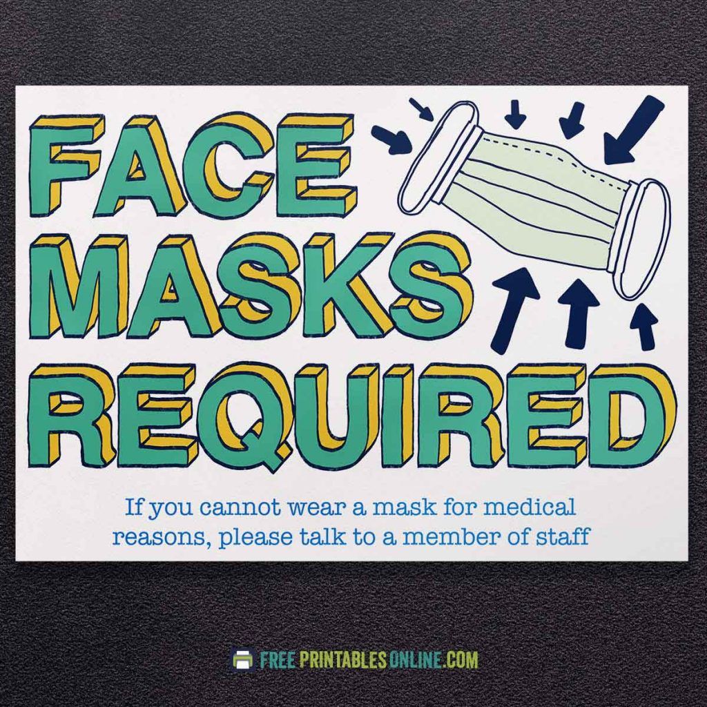 90 Face Mask Sign Printable 31