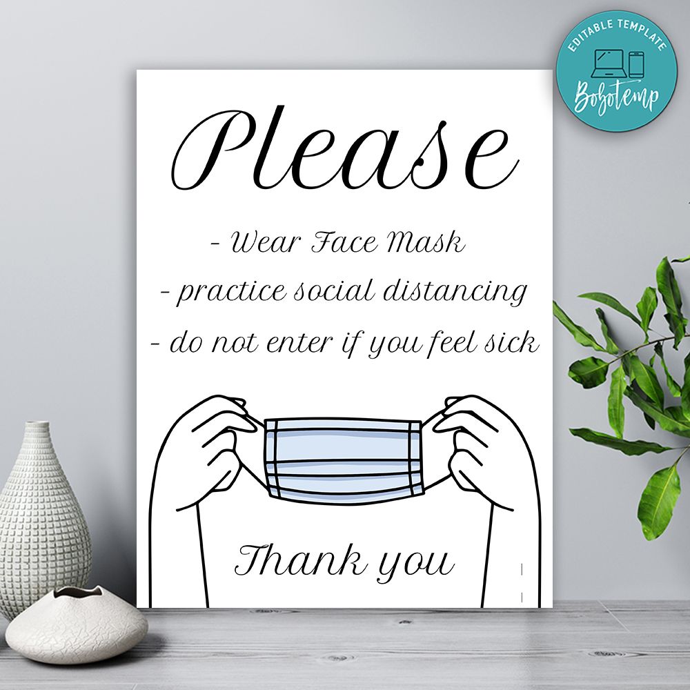 90 Face Mask Sign Printable 39