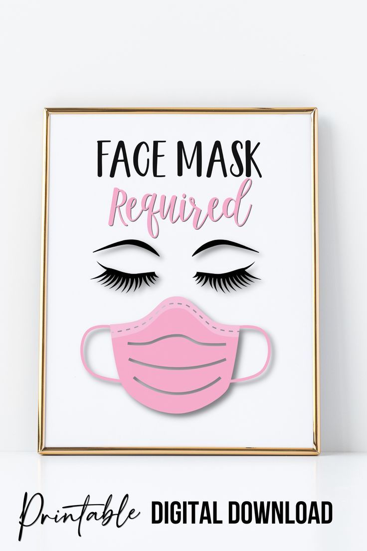 90 Face Mask Sign Printable 64