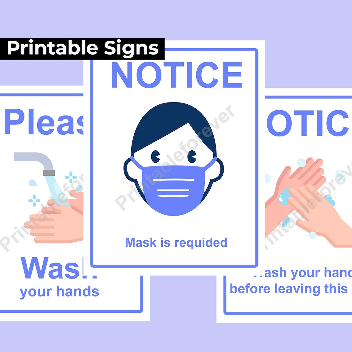 90 Face Mask Sign Printable 68