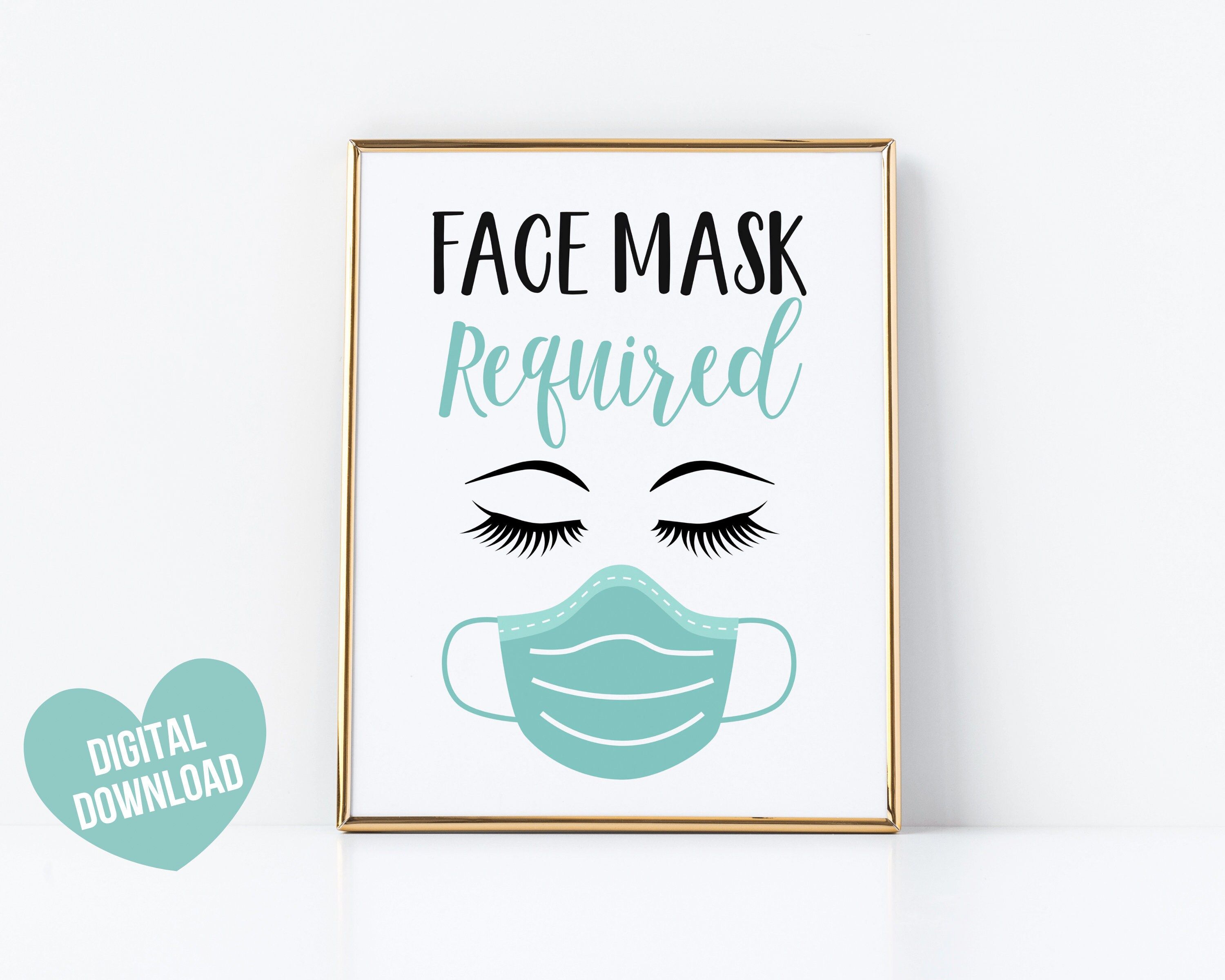 90 Face Mask Sign Printable 92