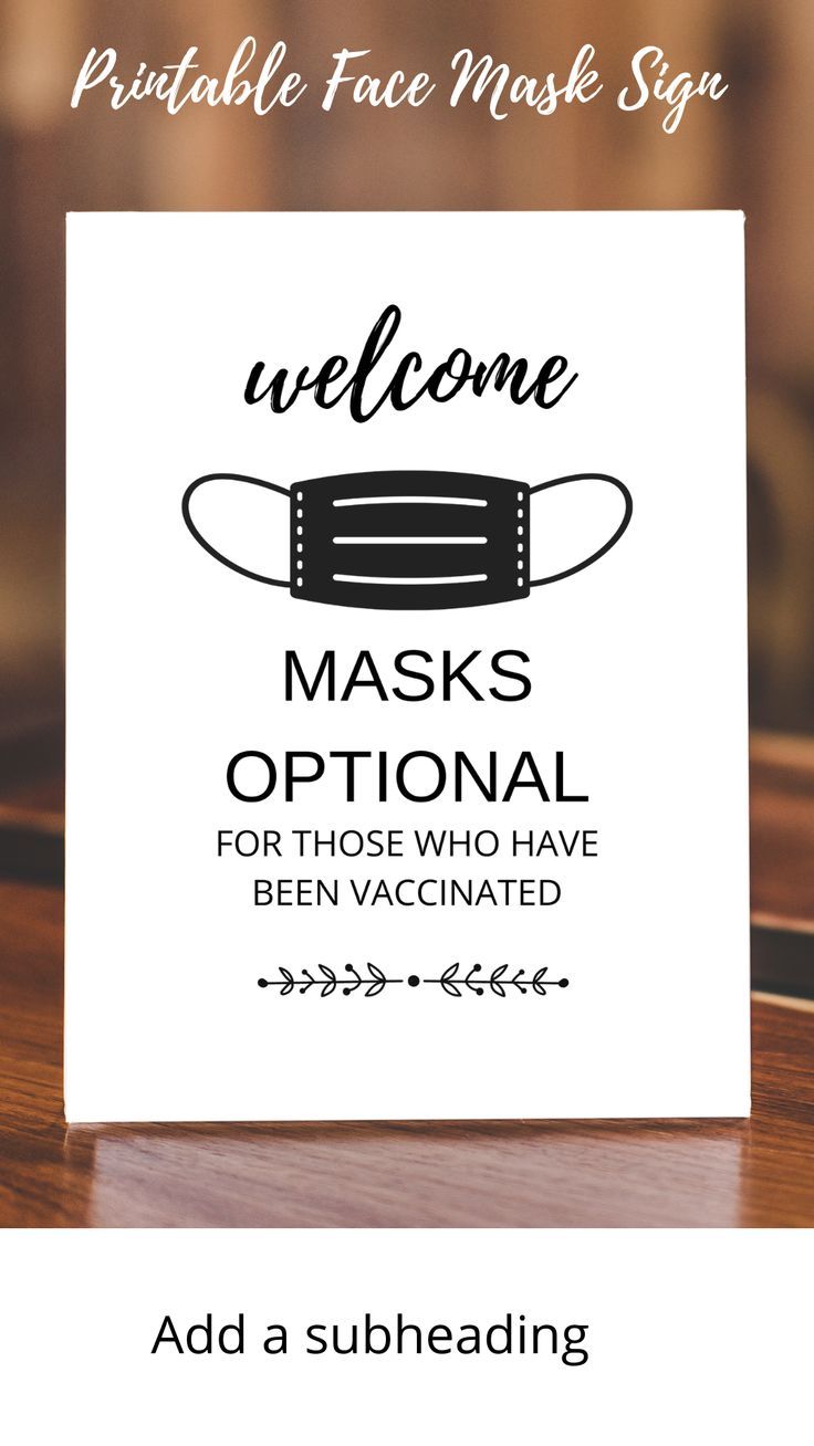 90 Face Mask Sign Printable 95