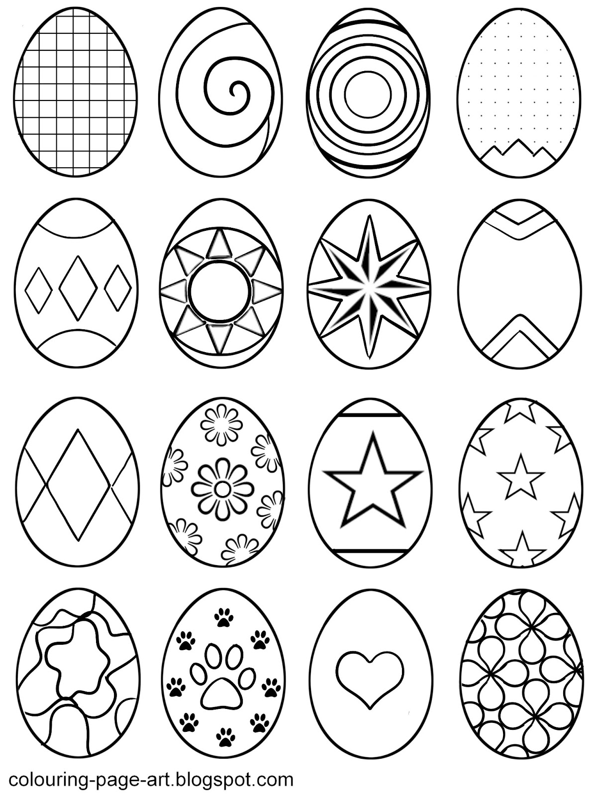 90 Free Easter Egg Printable Coloring Pages 10