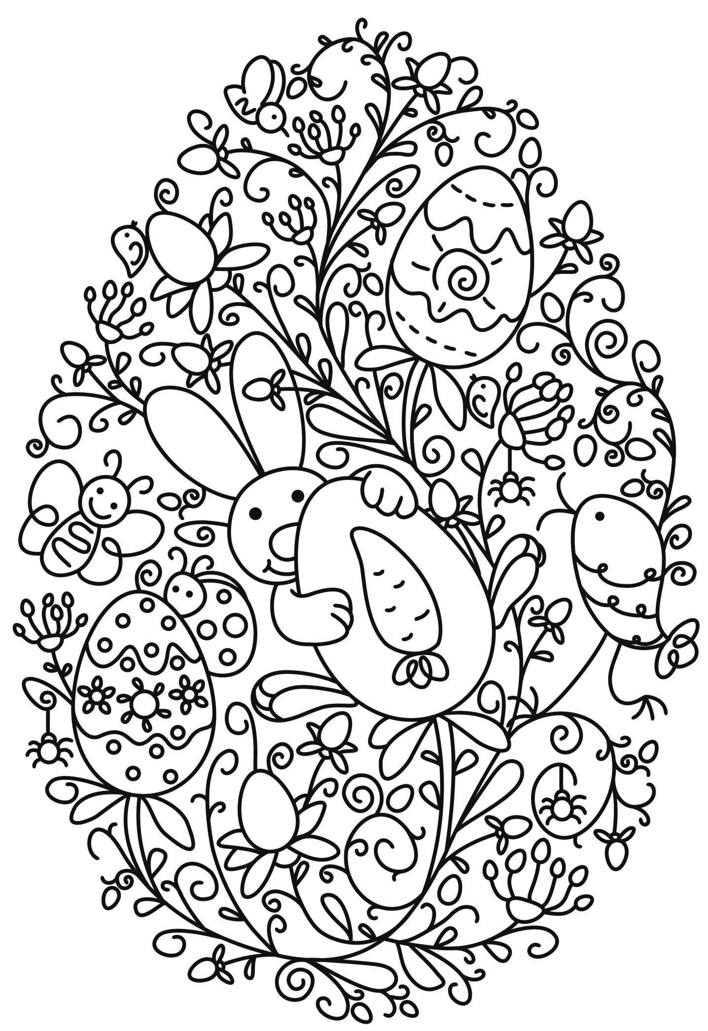 90 Free Easter Egg Printable Coloring Pages 11