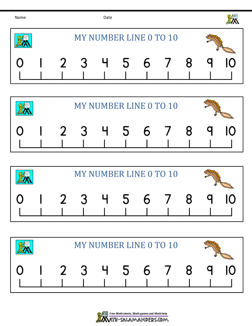 90 Free Printable Number Line 1-20 16