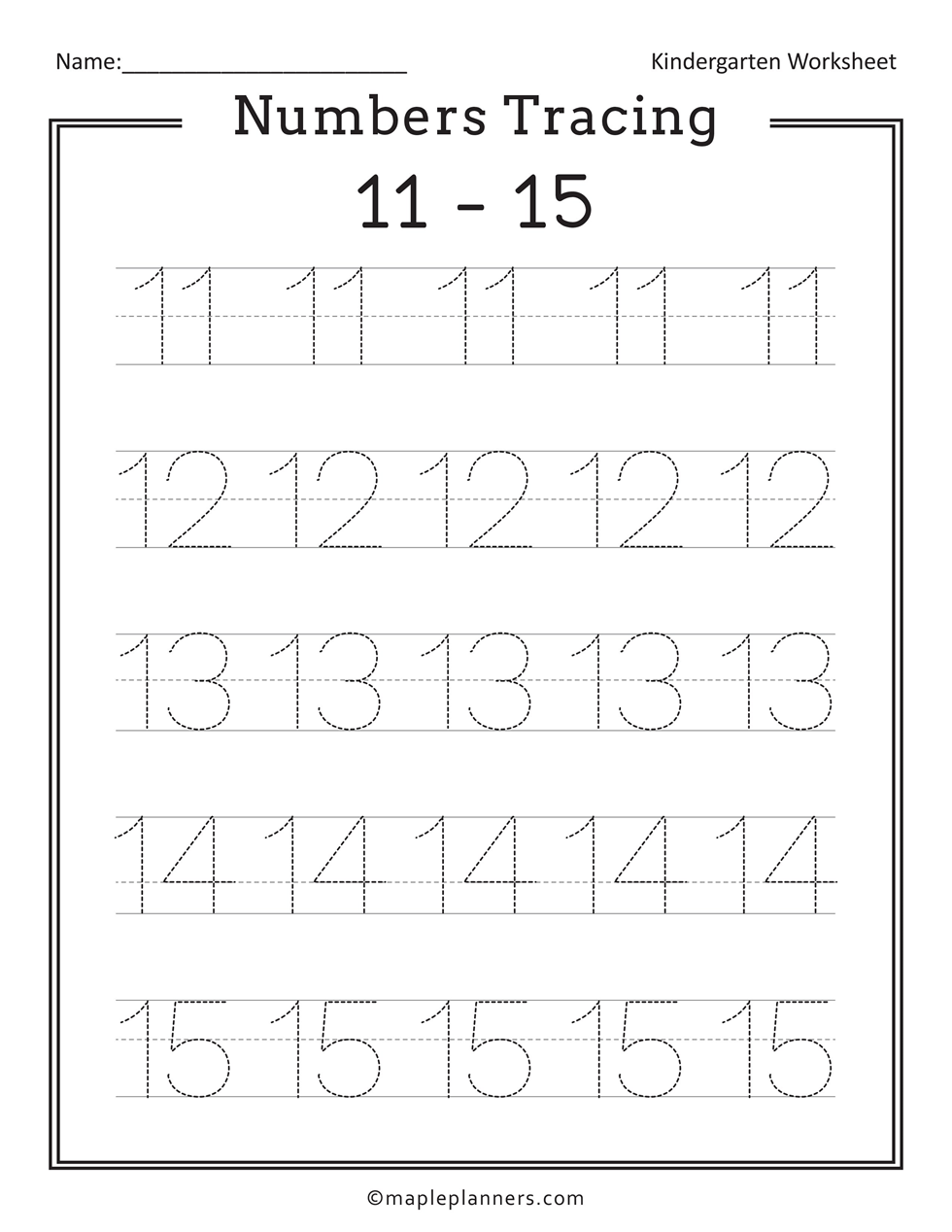 90 Free Printable Number Line 1-20 2