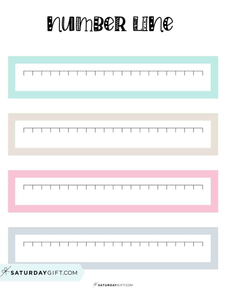 90 Free Printable Number Line 1-20 25