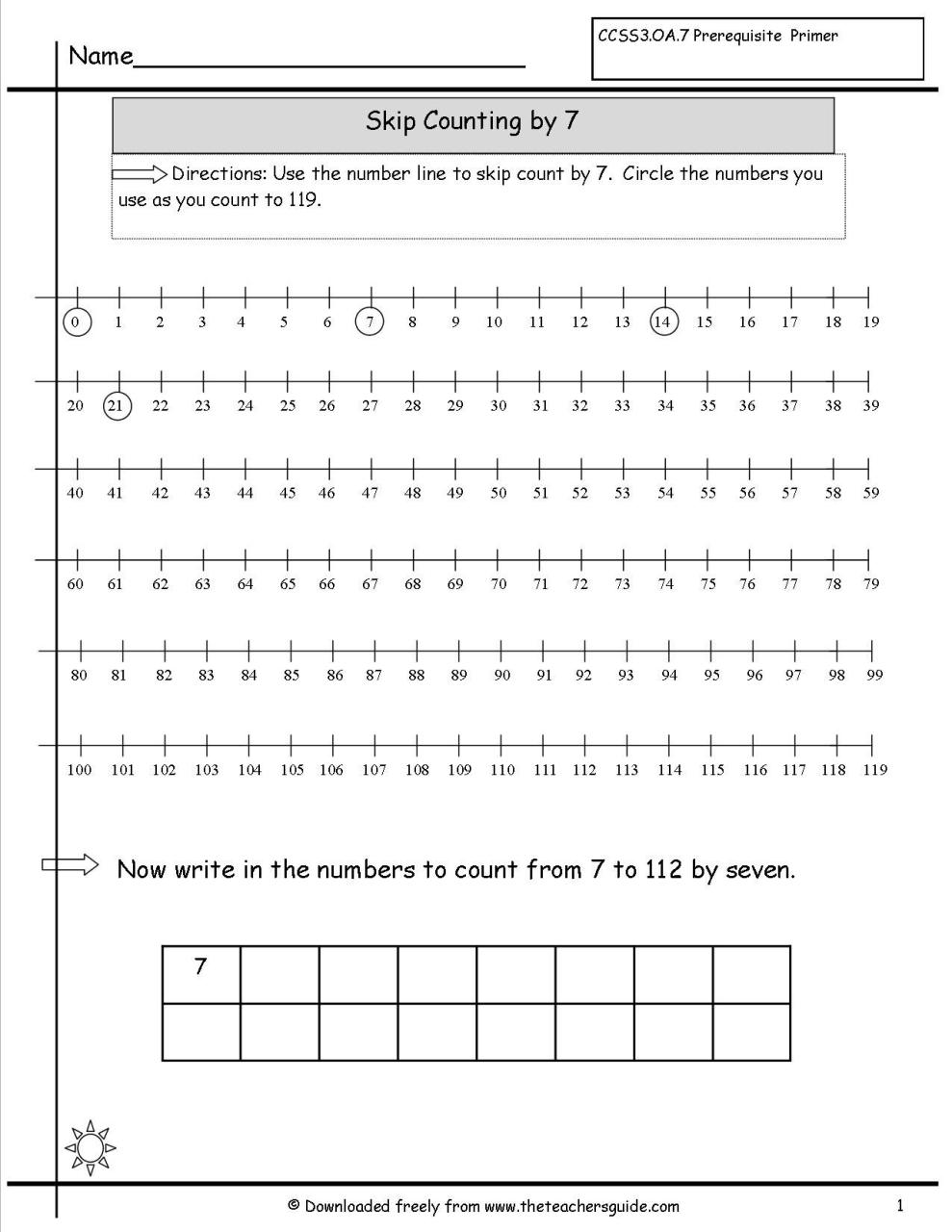 90 Free Printable Number Line 1-20 28