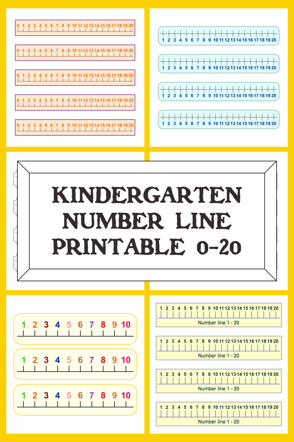 90 Free Printable Number Line 1-20 31