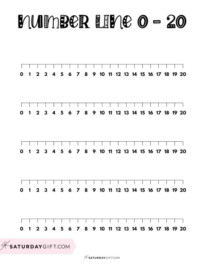 90 Free Printable Number Line 1-20 47