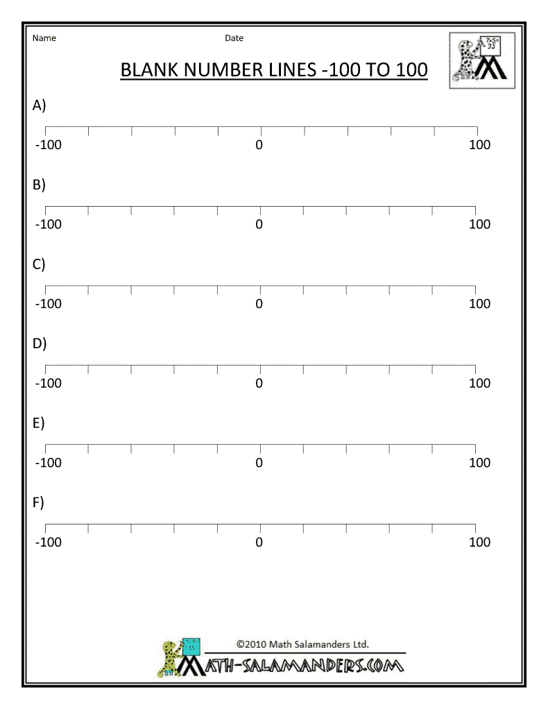 90 Free Printable Number Line 1-20 56