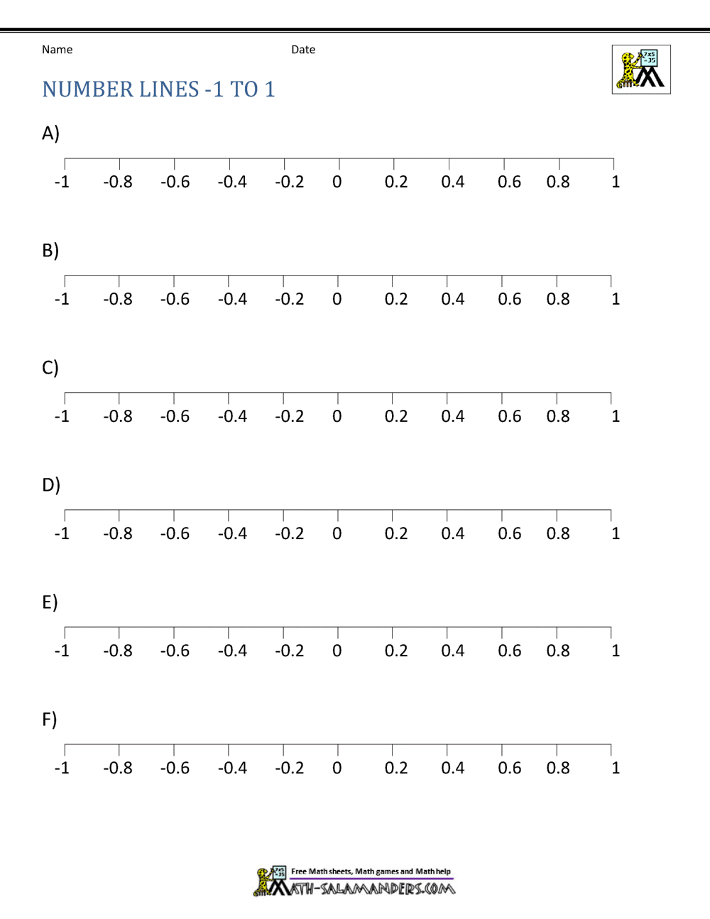 90 Free Printable Number Line 1-20 60