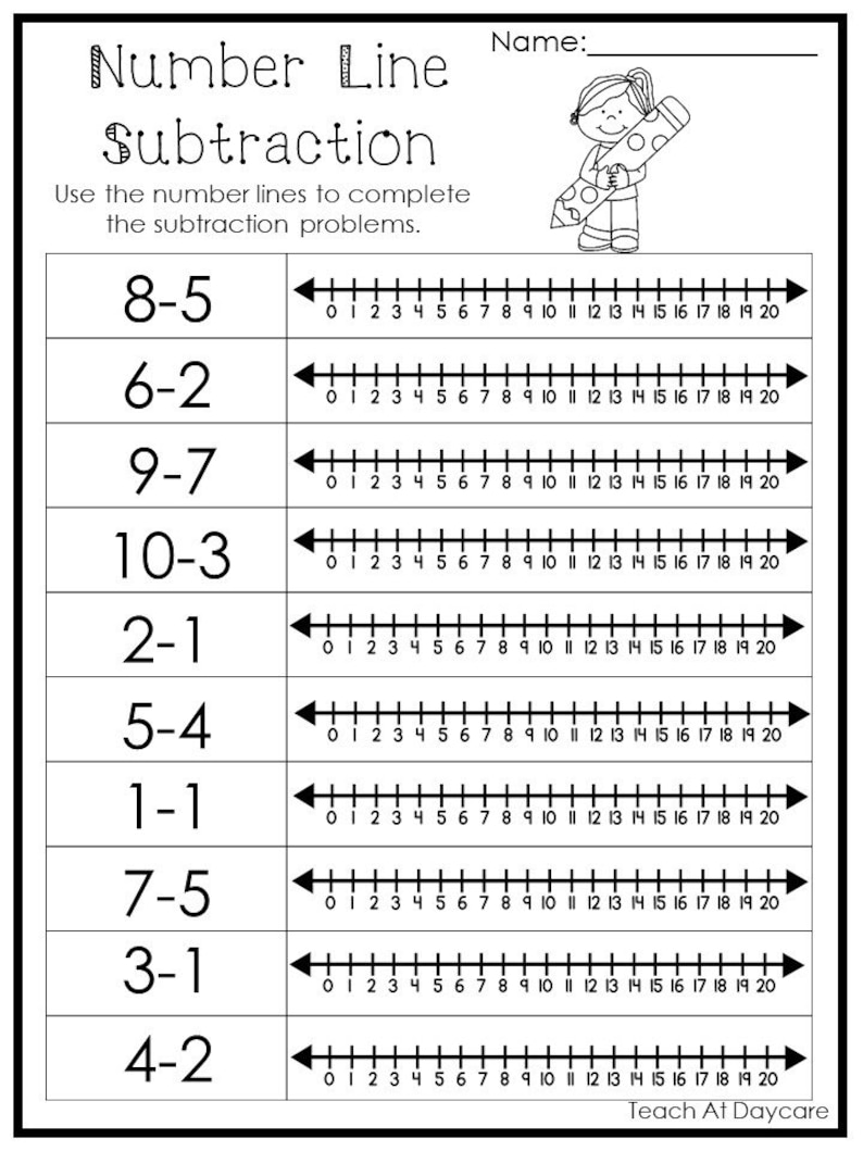 90 Free Printable Number Line 1-20 7