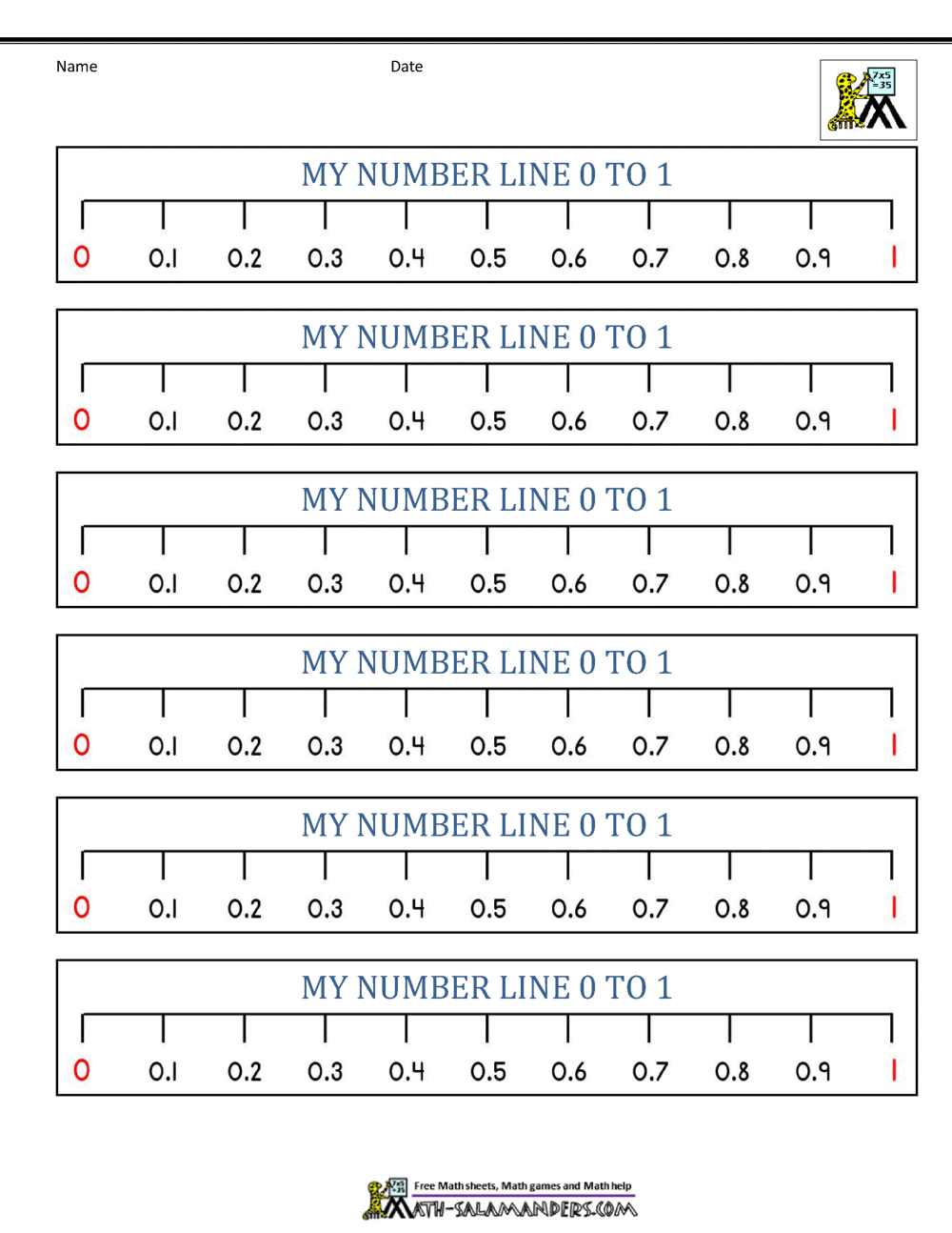 90 Free Printable Number Line 1-20 77