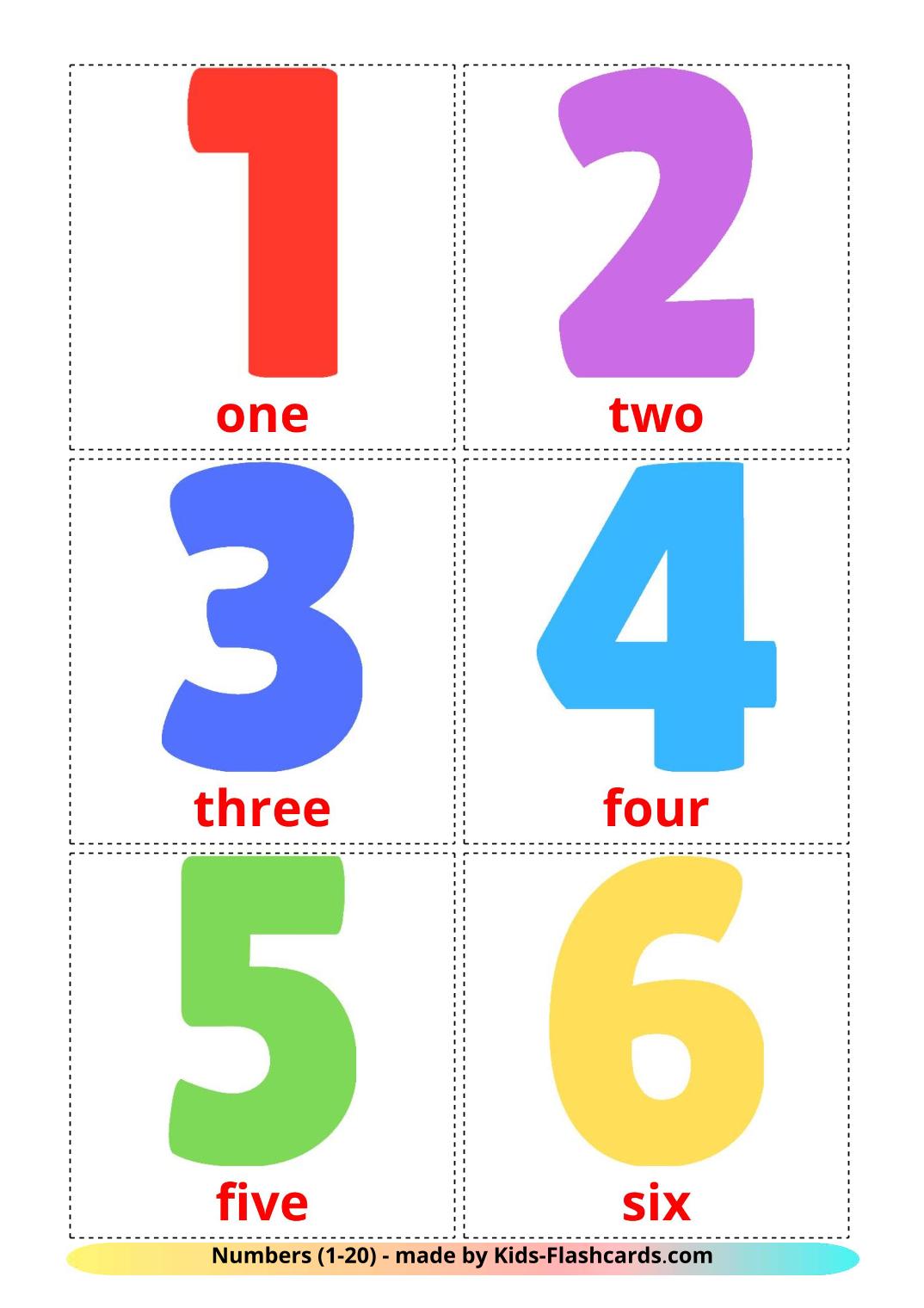 90 Free Printable Number Line 1-20 87