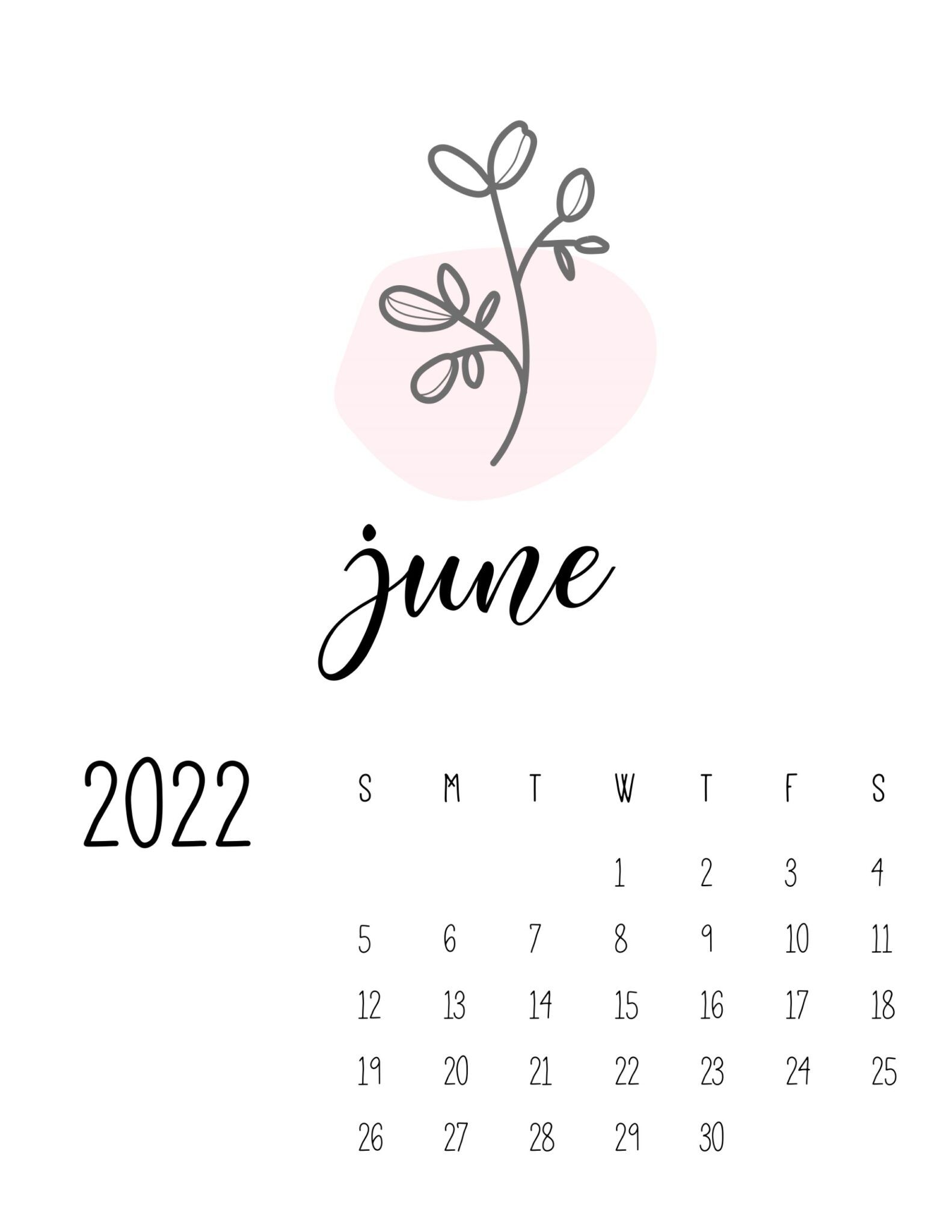 90 June 22 Printable Calendar 47