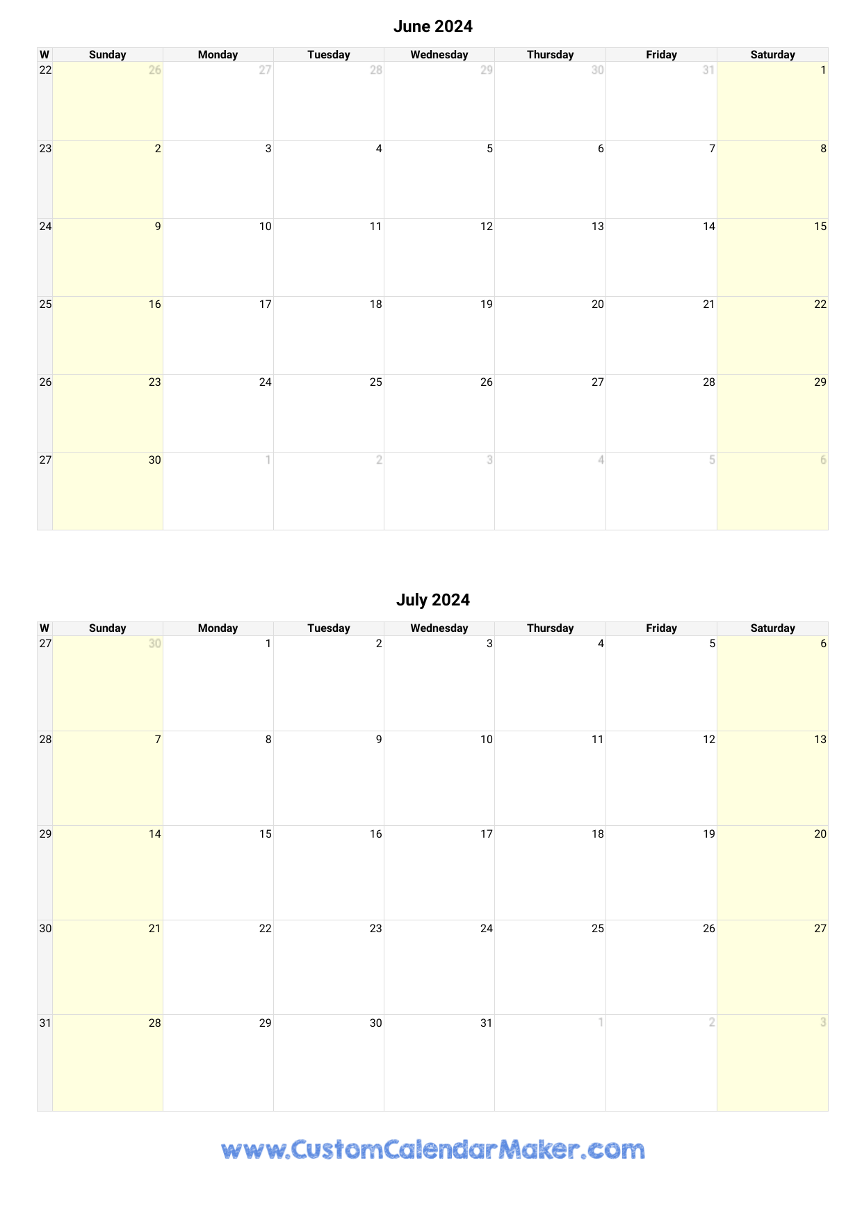 90 June 22 Printable Calendar 56