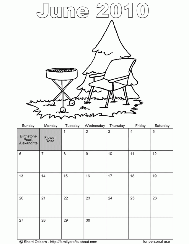 90 June 22 Printable Calendar 70