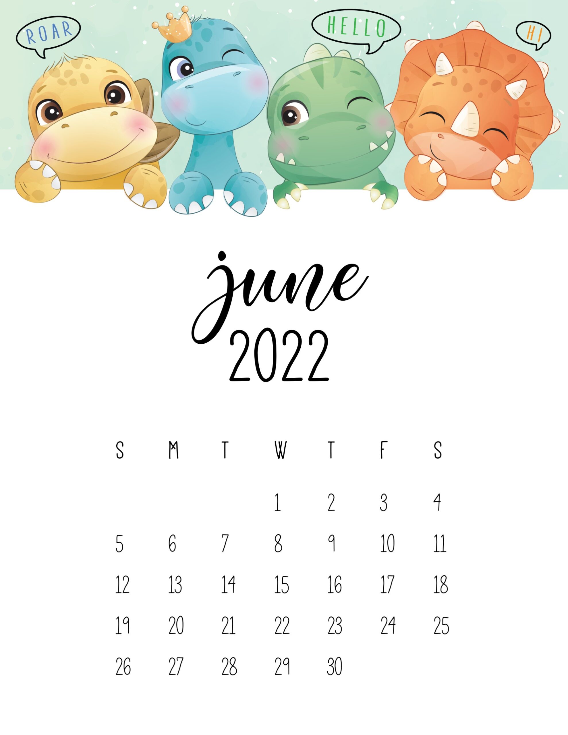 90 June 22 Printable Calendar 76