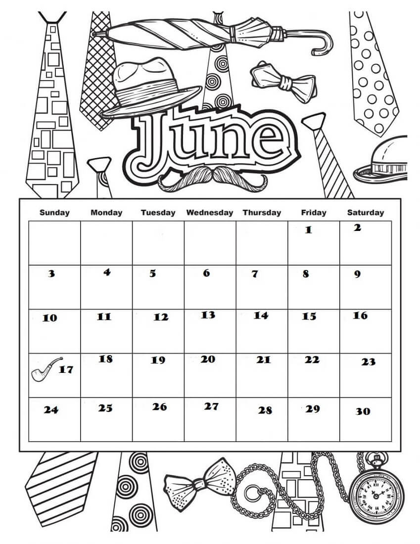 90 June 22 Printable Calendar 91