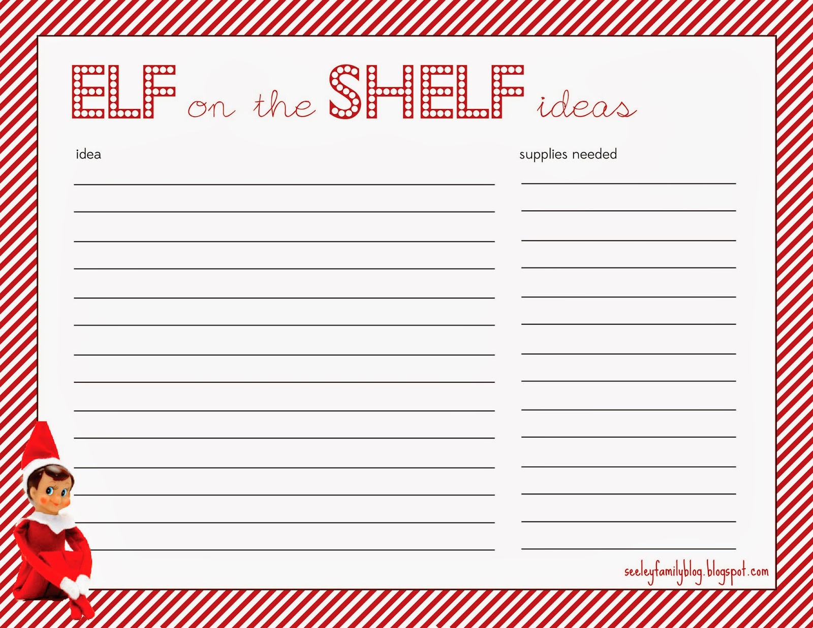 90 Printable Blank Elf On The Shelf 32