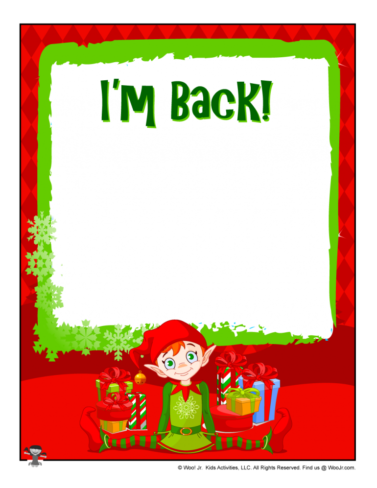 90 Printable Blank Elf On The Shelf 39