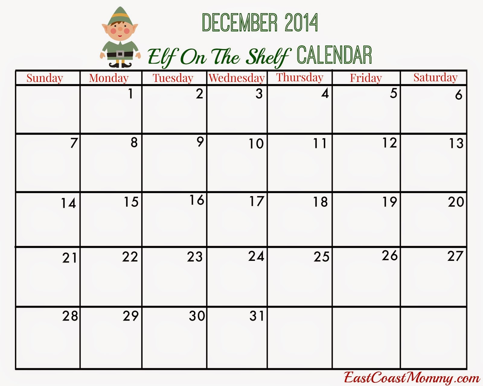 90 Printable Blank Elf On The Shelf 70