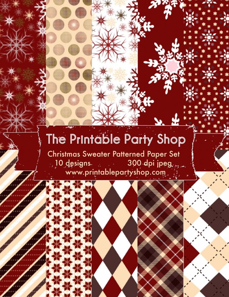 90 Printable Christmas Scrapbook Paper 51