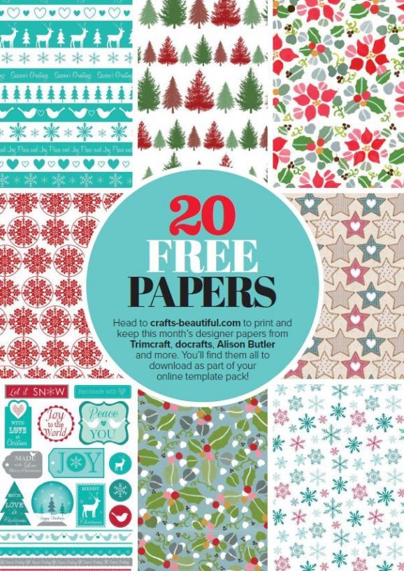 90 Printable Christmas Scrapbook Paper 55