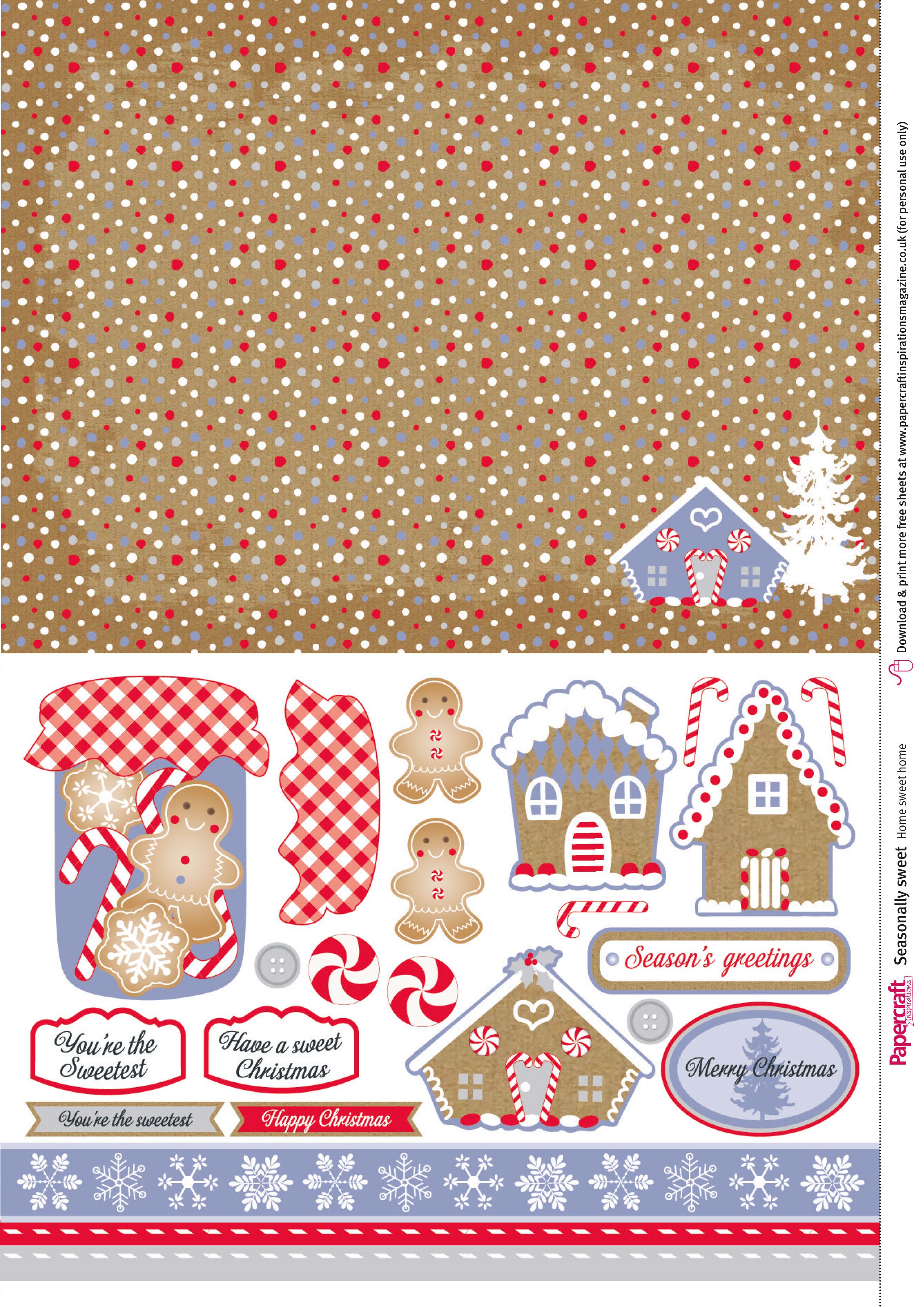 90 Printable Christmas Scrapbook Paper 60