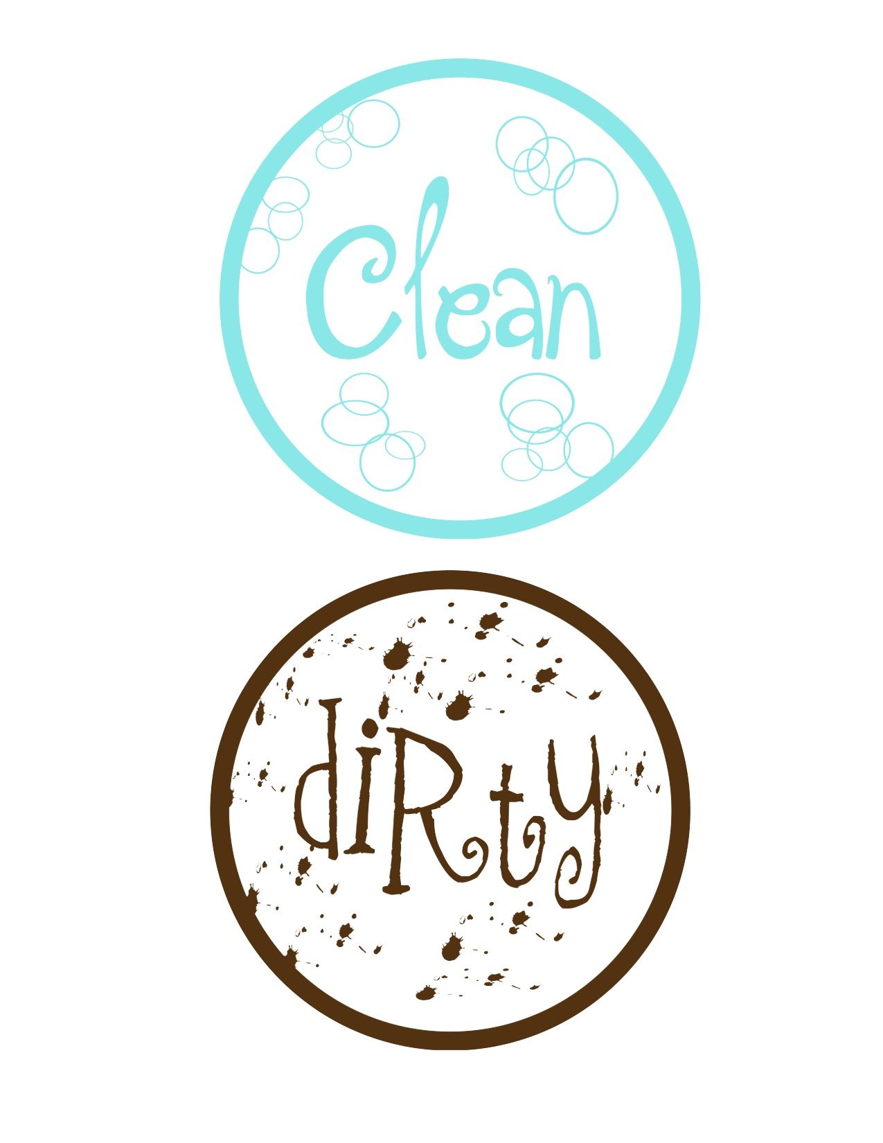 90 Printable Clean Dirty Dishwasher Sign 70