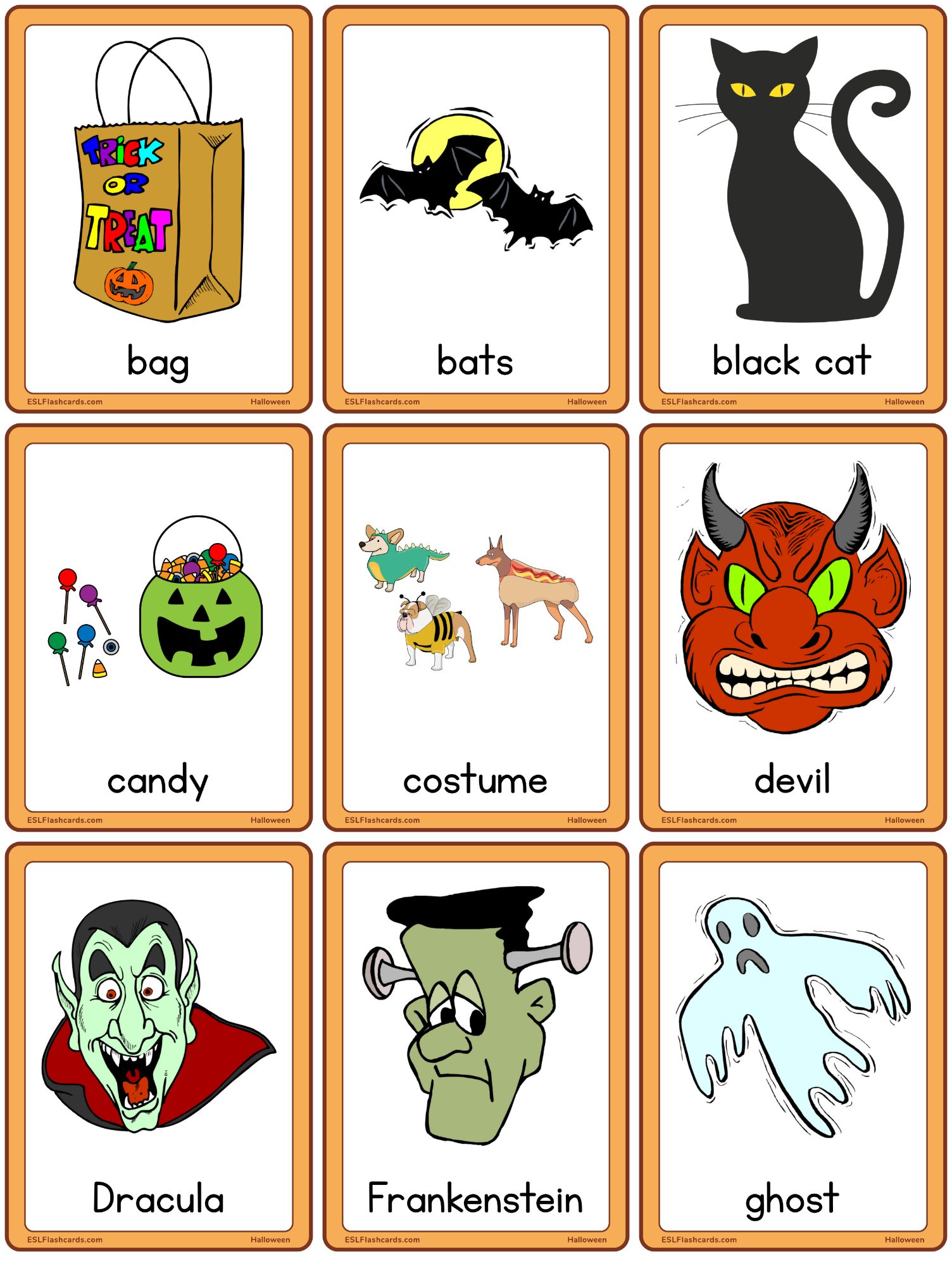 90 Printable Color Words Flash Cards 19