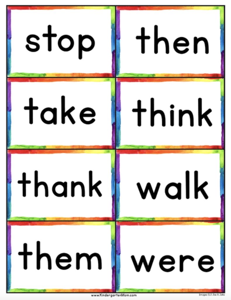 90 Printable Color Words Flash Cards 22