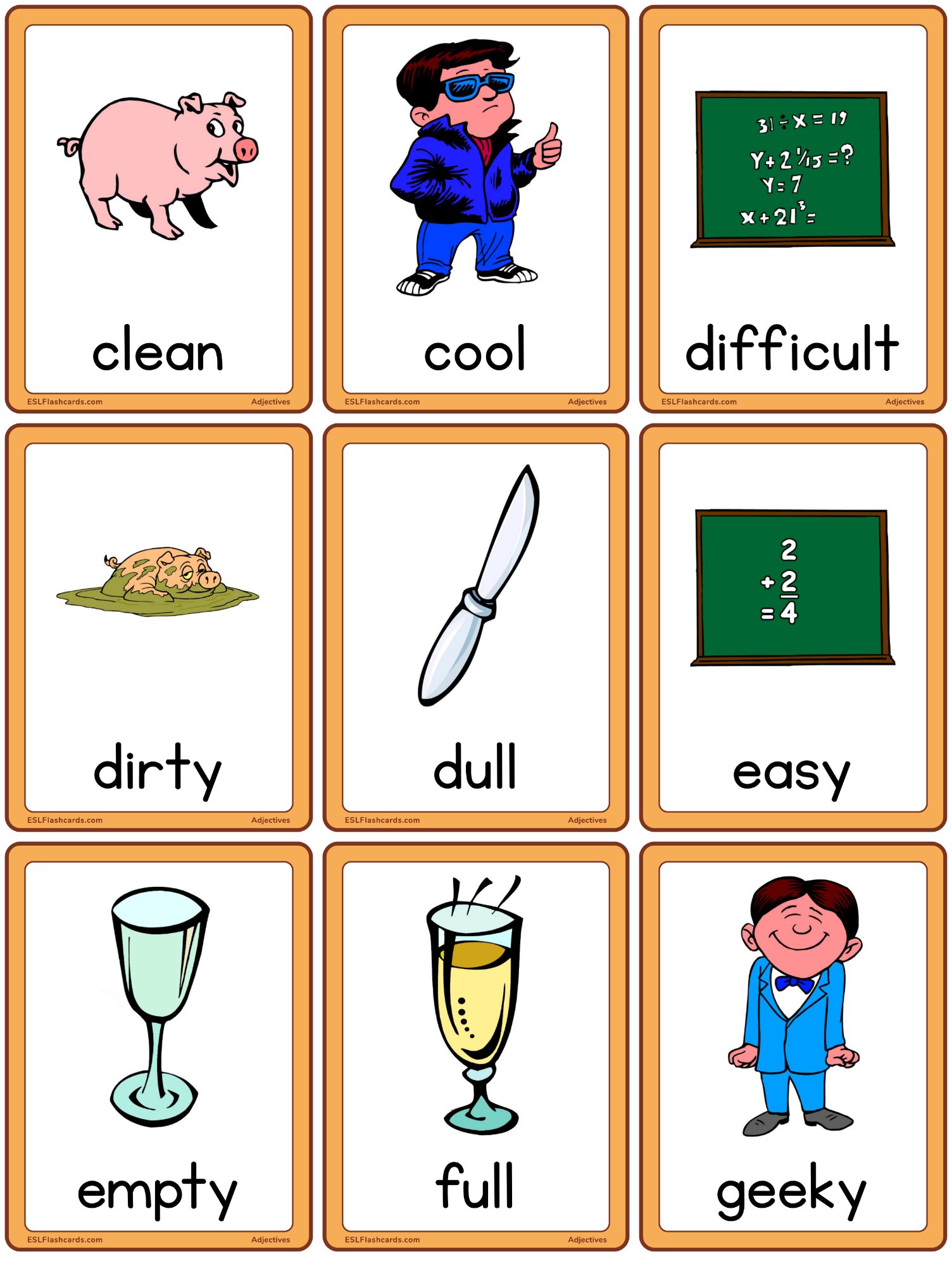 90 Printable Color Words Flash Cards 27