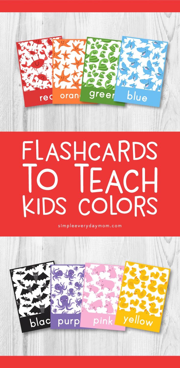 90 Printable Color Words Flash Cards 9